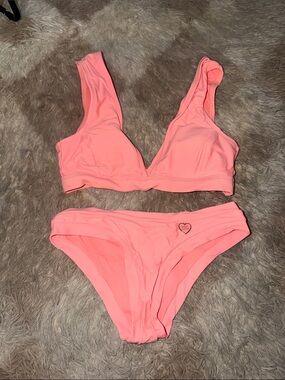 Body Glove Coral Pink V-Neck Bikini Set